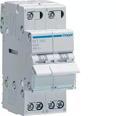 Hager Conmut. mod, 2P,40A, com&uacute;n arriba, I-0-II