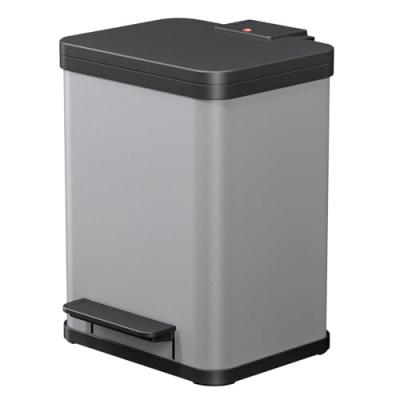 Poubelle de cuisine &agrave; p&eacute;dale 20L Hailo &Ouml;ko Uno Plus M Coloris - Argent