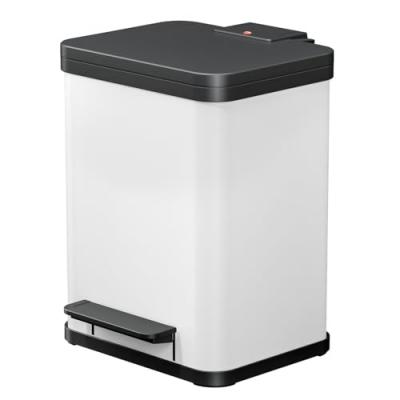 Hailo poubelle &agrave; p&eacute;dale oko duo plus taille m 2x9 l blanc 0622-230