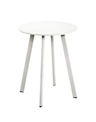 Haku M&ouml;bel Table Basse, M&eacute;tal, Blanc, &Oslash; 42 X H 49 cm