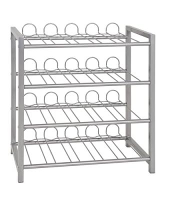 Porte Bouteilles 4 Niveaux Akena 60cm Argent