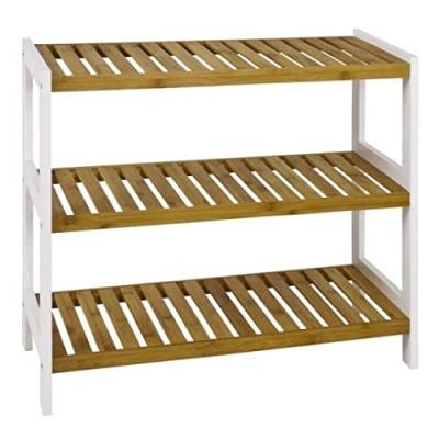 Haku M&ouml;bel 38330 &Eacute;tag&egrave;re MDF/Bambou Blanc-Nature 70 x 26 x 54 cm