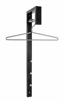 Haku M&ouml;bel 89545 Garde Robe Murale Tube d'Acier Chrom&eacute;/Noir