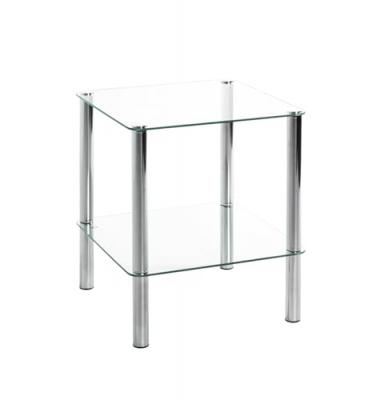 Haku M&ouml;bel Table Basse, M&eacute;tal, Chrome, L 39 X P 39 X H 47 cm