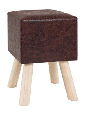 Haku Tabouret rembourr&eacute;, Bois, Marron, 30x30x45