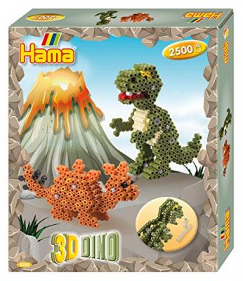 Hama perles &agrave; repasser Dino junior 2504-pi&egrave;ce