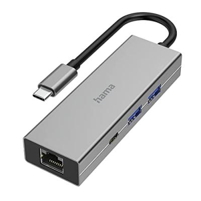Hub USB-C, multiport, 4 ports, 2 USB-A, USB-C, LAN/Ethernet - Neuf