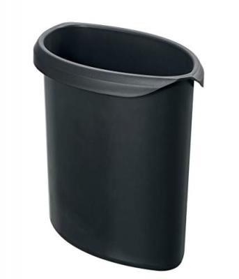 Han Insert &agrave; d&eacute;chets, PP, 2 litres, sans couvercle, noir - Lot de 5