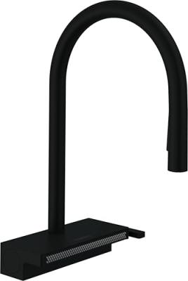 Cuisine aquno select m81 3 jets avec douchette extractible + passoire, noir mat