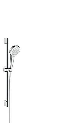 Set de douche Multi avec barre Unica Croma 65 cm blanc/chrom&eacute;