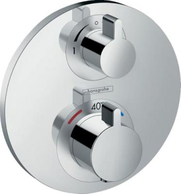 Robinet thermostatique pour 2 fonctions chrome Ecostat S Hansgrohe