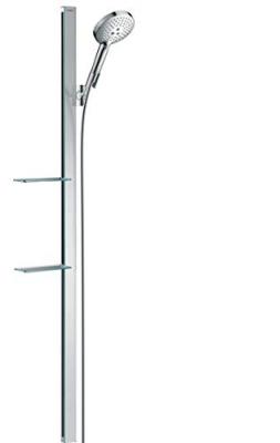 Set de douche 120 3jet avec barre Unica E 150 cm et porte-savon chrom&eacute;