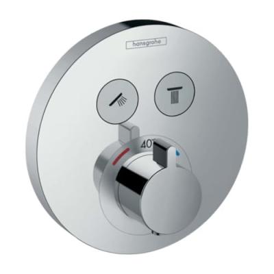 Hansgrohe - Fa&ccedil;ade ShowerSelect s pour mitigeur thermostatique encastr&eacute;, chrome