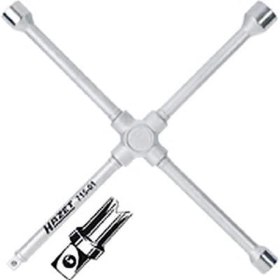 Hazet 715-01 Cl&eacute; en Croix &agrave; 6 pans ext&eacute;rieurs Longueur&nbsp;420 mm