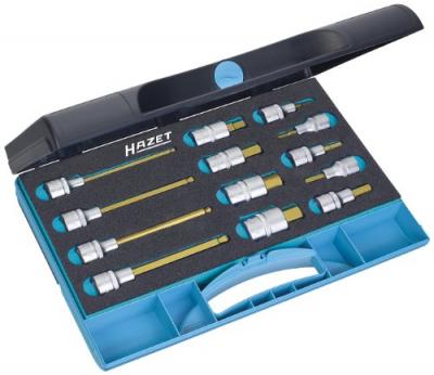 Hazet 986/13 Jeu de douilles m&acirc;les/carr&eacute; creux 12,5 mm/profil &agrave; 6 pans int&eacute;rieurs/nombre d'outils 13