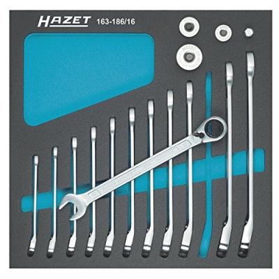 Assortiment d'outils pour servante 163-186/16 Jeu de cl&eacute;s mixtes Hazet