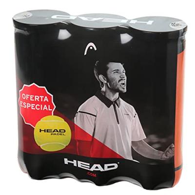 HEAD Lot de 3 Botes Padel &Eacute;dition 2019 Adulte Unisexe, Jaune, M