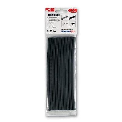 Assortiment de gaines thermor&eacute;tractables 3:1 308-30610 noir &Oslash; avant retreint: 6 mm 10 pc(s)