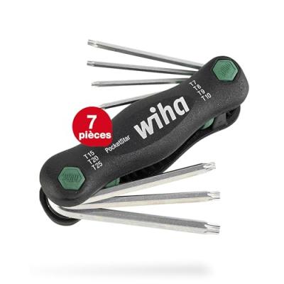 Wiha - torx&reg; int&eacute;rieur Jeu de cl&eacute;s m&acirc;les coud&eacute;es 7 pi&egrave;ces C52177