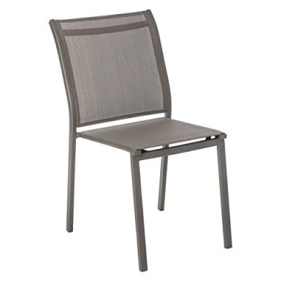 Chaise de jardin empilable Essentia - Marron weng&eacute; et tonka