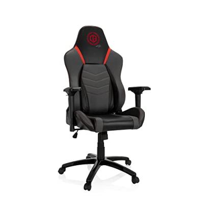 Chaise de Gaming / Chaise de bureau GAMEBREAKER POLARYS I Similicuir gris/rouge