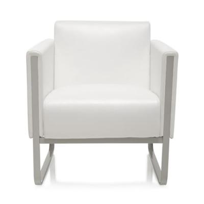 Divan lounge ARUBA cadre argentin similicuir 1 place blanc hjh OFFICE