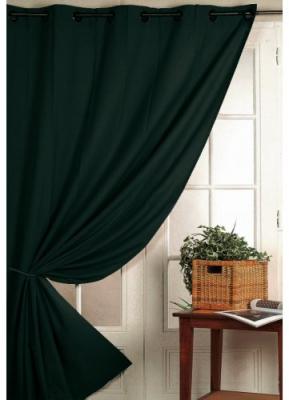 Rideau 100% occultant Ignifug&eacute; M1 Noir - Noir - 140 x 180 cm