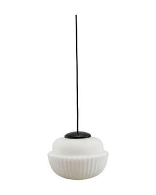 Lampe Suspension Acorn Large Noir et Blanc Diam 29 cm