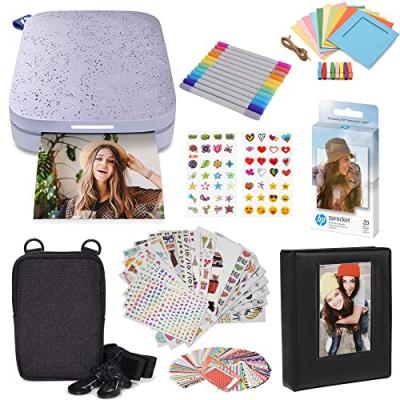 Imprimante photo portable - HP - Sprocket - 2x3 pouces - Violet - ZINK Zero Ink