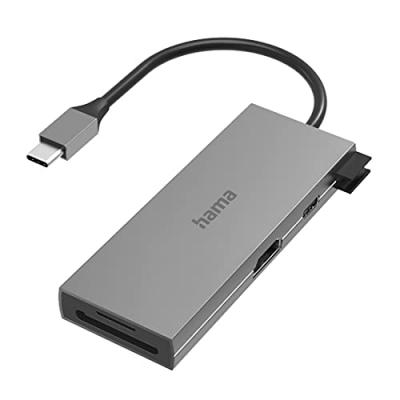 Hub Multiport USB-C (USB 3.1) Hama 6 Ports Gris