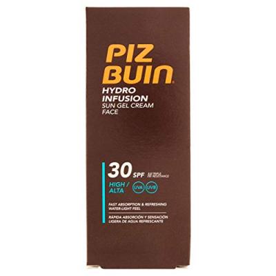 Piz Buin Gel Hydro Infusion Cr&egrave;me Solaire Visage 50 ml FPS 30