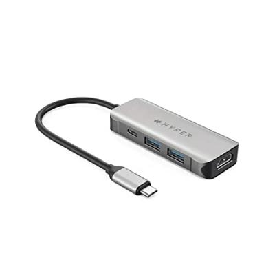 Targus HYPER HD41-GL station d'accueil USB 2.0 Type-C Noir, Gris
