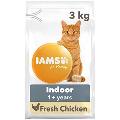 Iams for Vitality Cat Food for Indoor Cats with Fresh Chicken, 3 kg