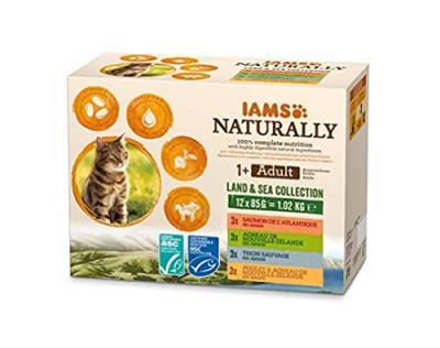 IAMS Naturally Adult 12x85&nbsp;g Land & Sea Collection