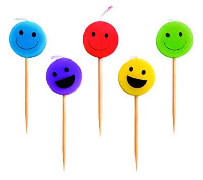Ibili 786201 Lot de 5 Bougies Sourires 7 cm