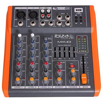 IbizaSound MX401 - mixeur analogique - 4 canaux 