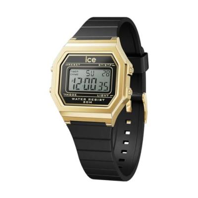 Montre Femme Ice-Watch ICE digit retro - Black gold - Small - 022064