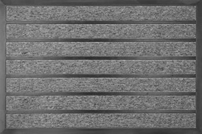 ID MAT - Tapis combi absorbant grattant gris - 60 x 90 cm