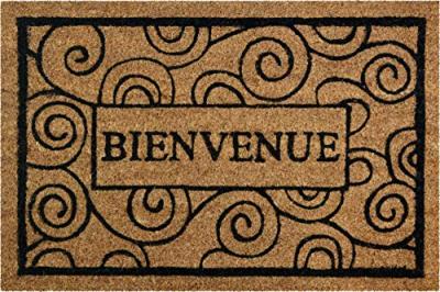Tapis d'entr&eacute;e coco beige l.40 cm x L.60 cm