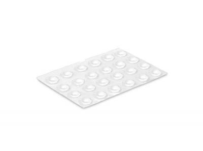 Patin protecteur antichoc adh&eacute;sif transparent D: 8 mm - lot de 24