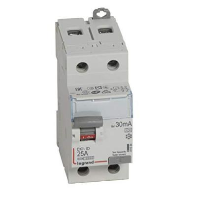 Interrupteur diff&eacute;rentiel - 25A - 30mA - Type A - 230V - Vis/vis - Haut/bas
