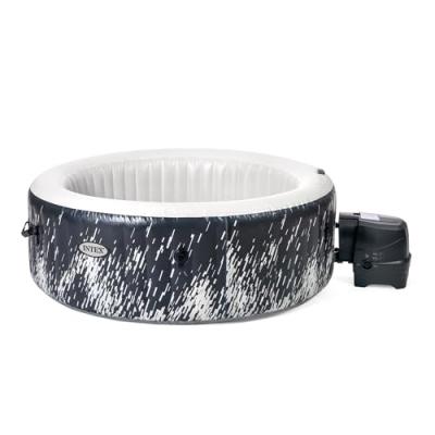 Spa gonflable rond intex galaxie - 4 places - &oslash;1,96m - noir 28494EX