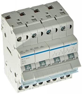 Inverseur modulaire 2 p&ocirc;les 40A, point commun amont, I-0-II (SFT440)