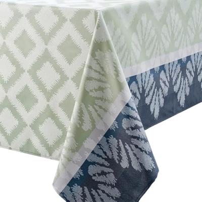 IPANEMA Celadon NAPPE CARREE 160X160 JACQUARD ENDUIT Anti tache