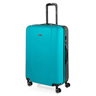 ITACA. Grand sac de voyage XL Rigid 4 Wheelled Trolley Case 71170 turq