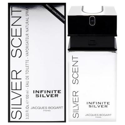 Jacques Bogart Silver Scent Infinite Silver for Men 3.33 oz EDT Spray