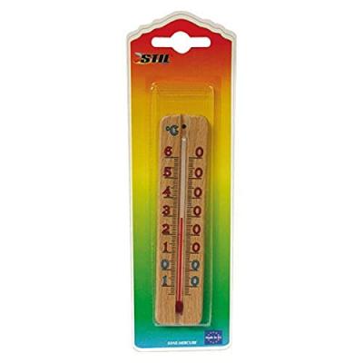 STIL Thermom&egrave;tre en Bois - 140 x 30 mm - Naturel