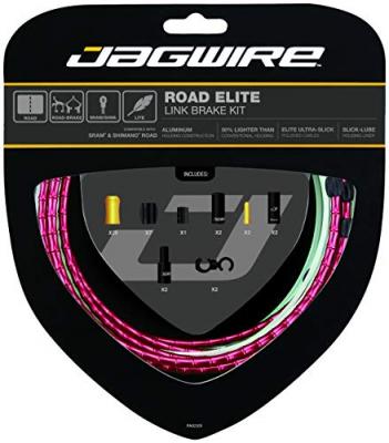 Kit cable et gaine route jagwire road elite link pour freins rouge