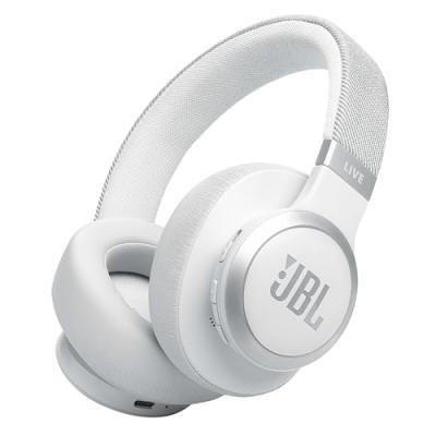 Casque sans fil circum-auriculaire JBL Live 770 NC &agrave; reduction de bruit adaptative Blanc