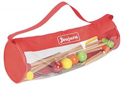 JEUJURA Jeu de croquet en bois - 4 joueurs - Sac de transport